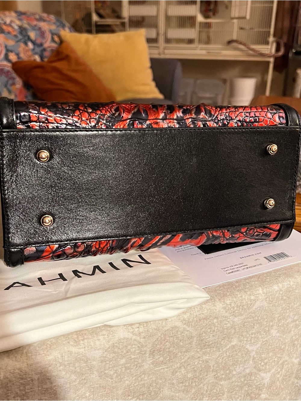 NWT Brahmin Cami Red Leopardess Satchel - Picture 7 of 10